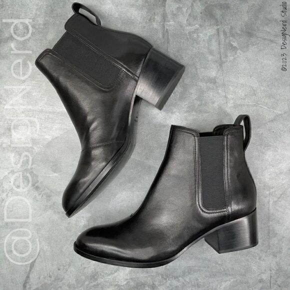 RAG & BONE WALKER LEATHER CHELSEA ANKLE BOOTS IN BLACK SIZE 8 WOMEN’S NEW IN BOX - Picture 15 of 16